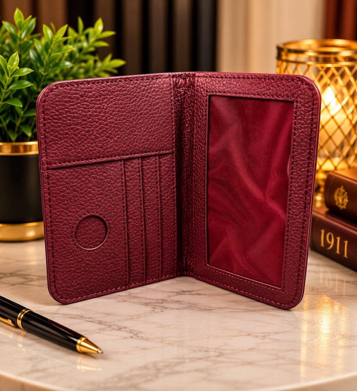 Kappa Alpha Psi Genuine Cowhide Leather Passport Cover |  Travel Wallet |Greek Life Travel Accessory