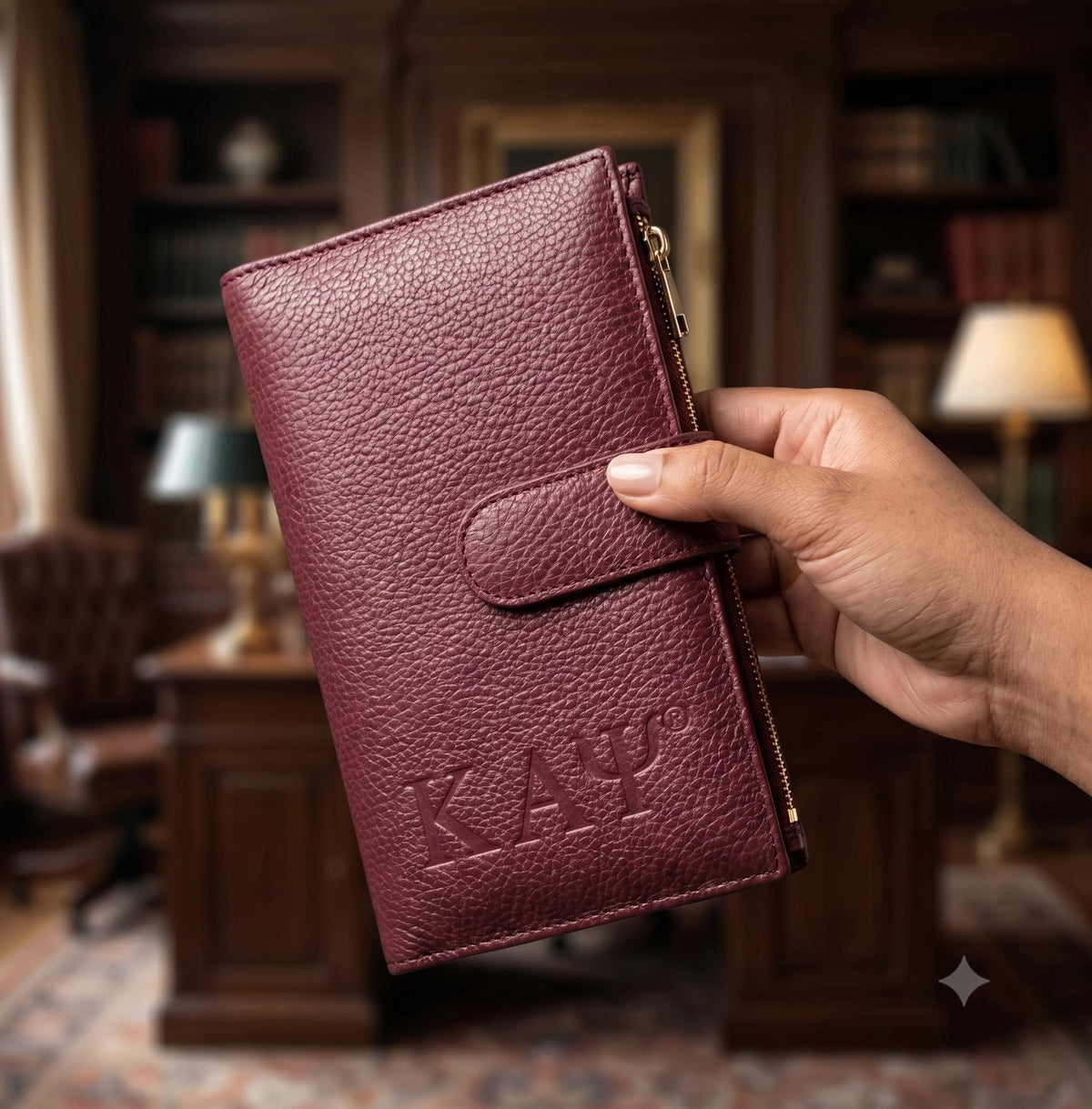 Kappa Alpha Psi Passport Holder | KAY Travel Wallet | Fraternity Passport Cover | Document Organizer